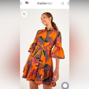 Farm Rio Macaws Mini Dress